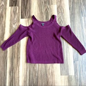 Charlotte Russe Cold Shoulder Sweater